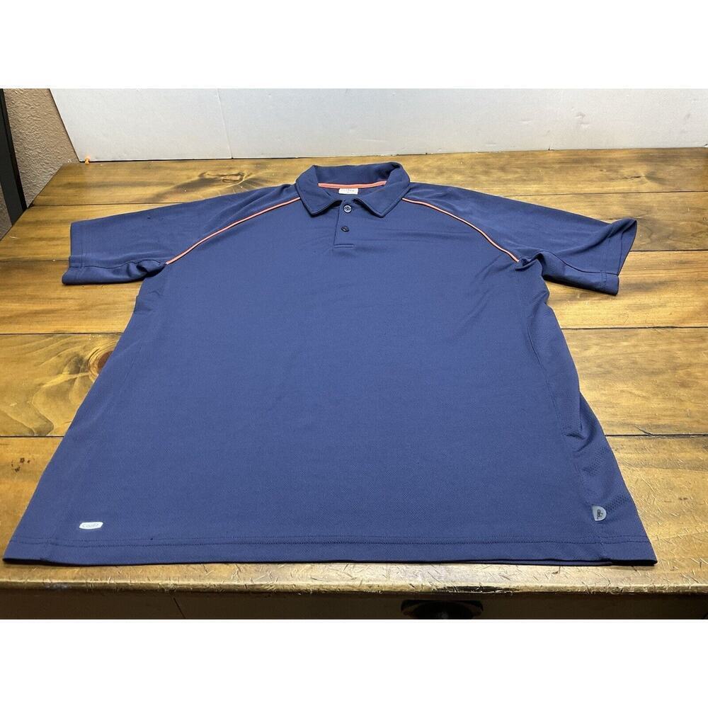 Alo Coolfit Men’s Casual Athletic Blue Performance Polo Short Sleeve XL